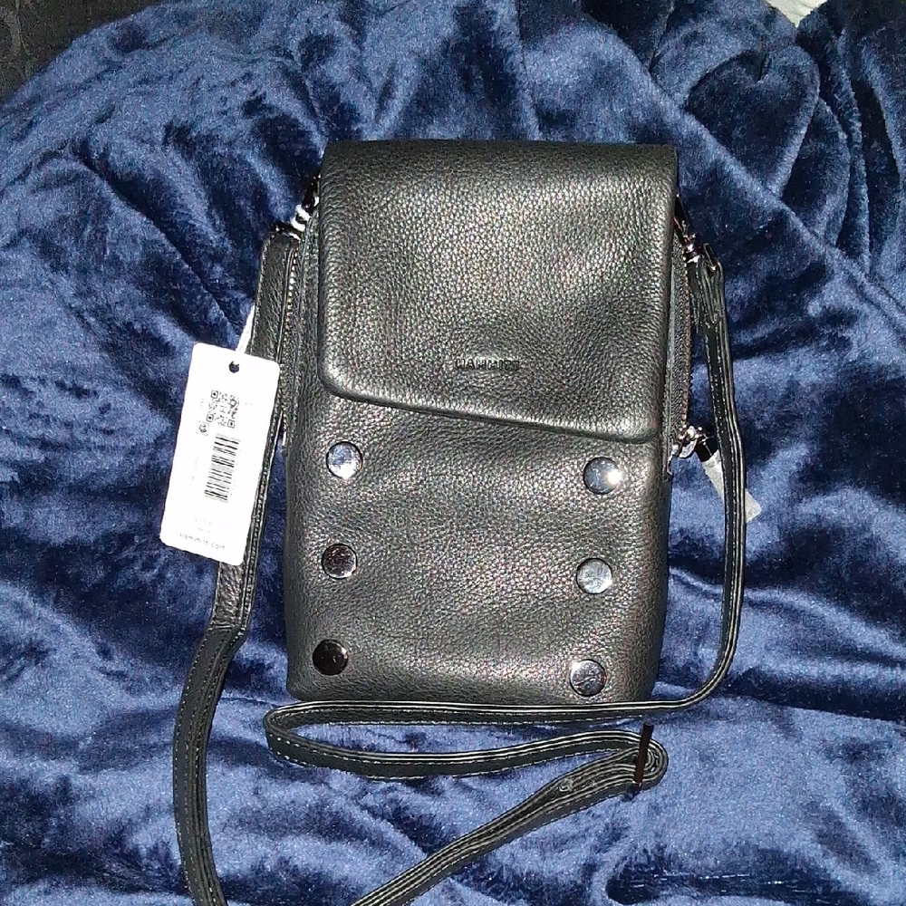 Hammitt Black Bag with Silver and Brown Accents